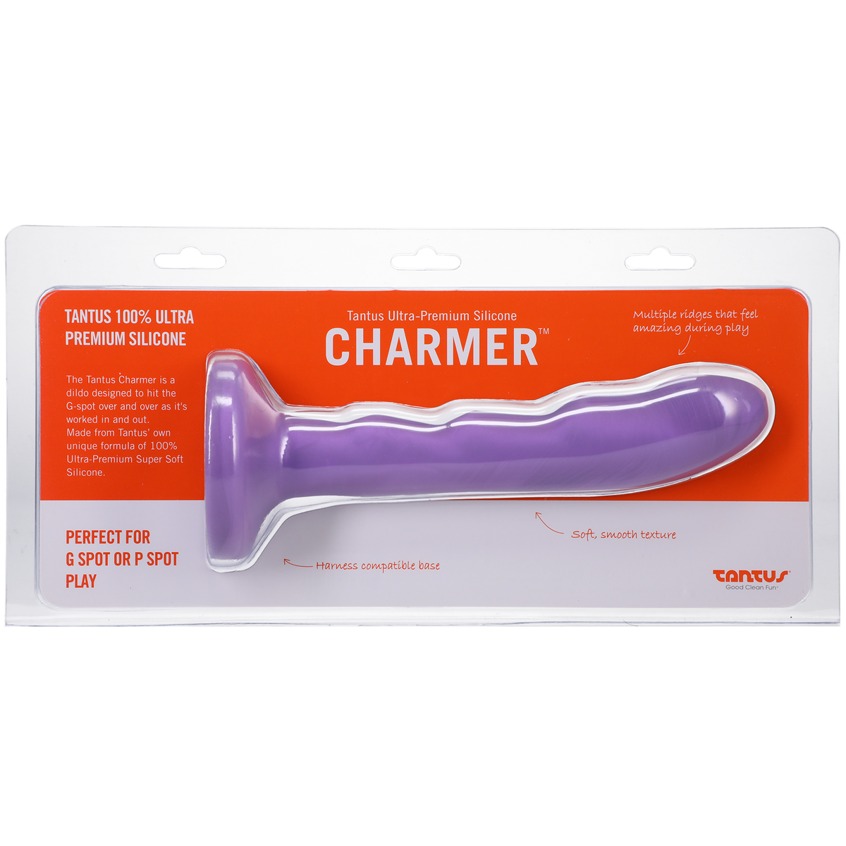 Tantus Silicone Charmer Curved G-Spot Dildo Lavender