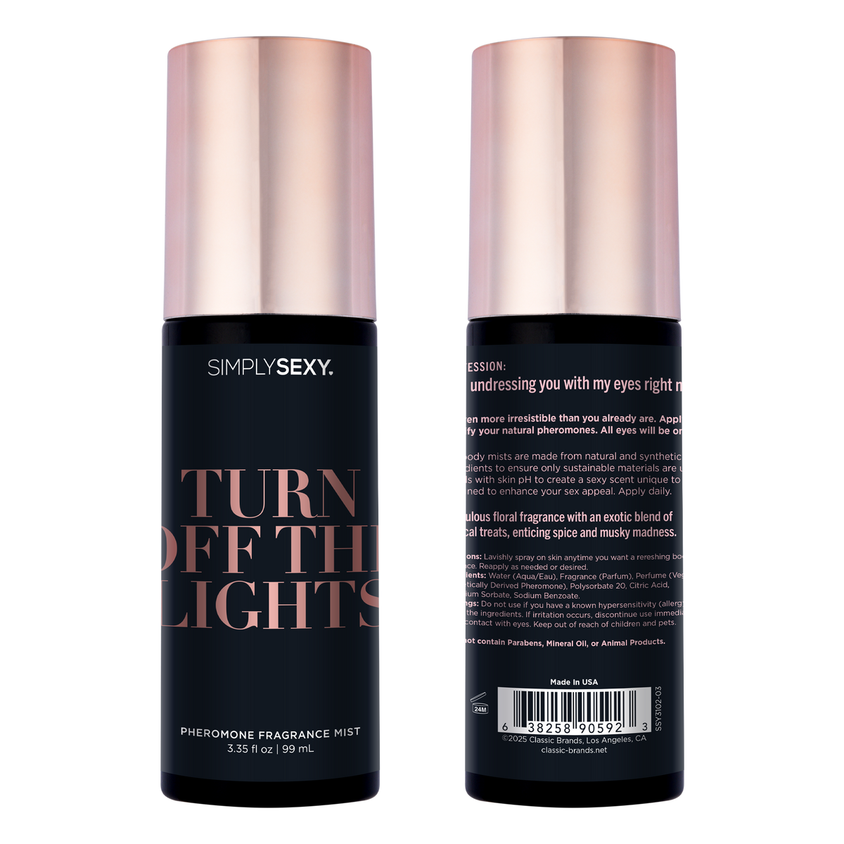 SIMPLY SEXY PHEROMONE BODY MIST - TURN OFF THE LIGHTS - 3.35 floz | 99mL