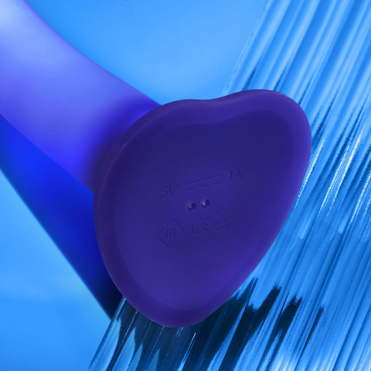 GLOW-LED DILDO PURPLE - M