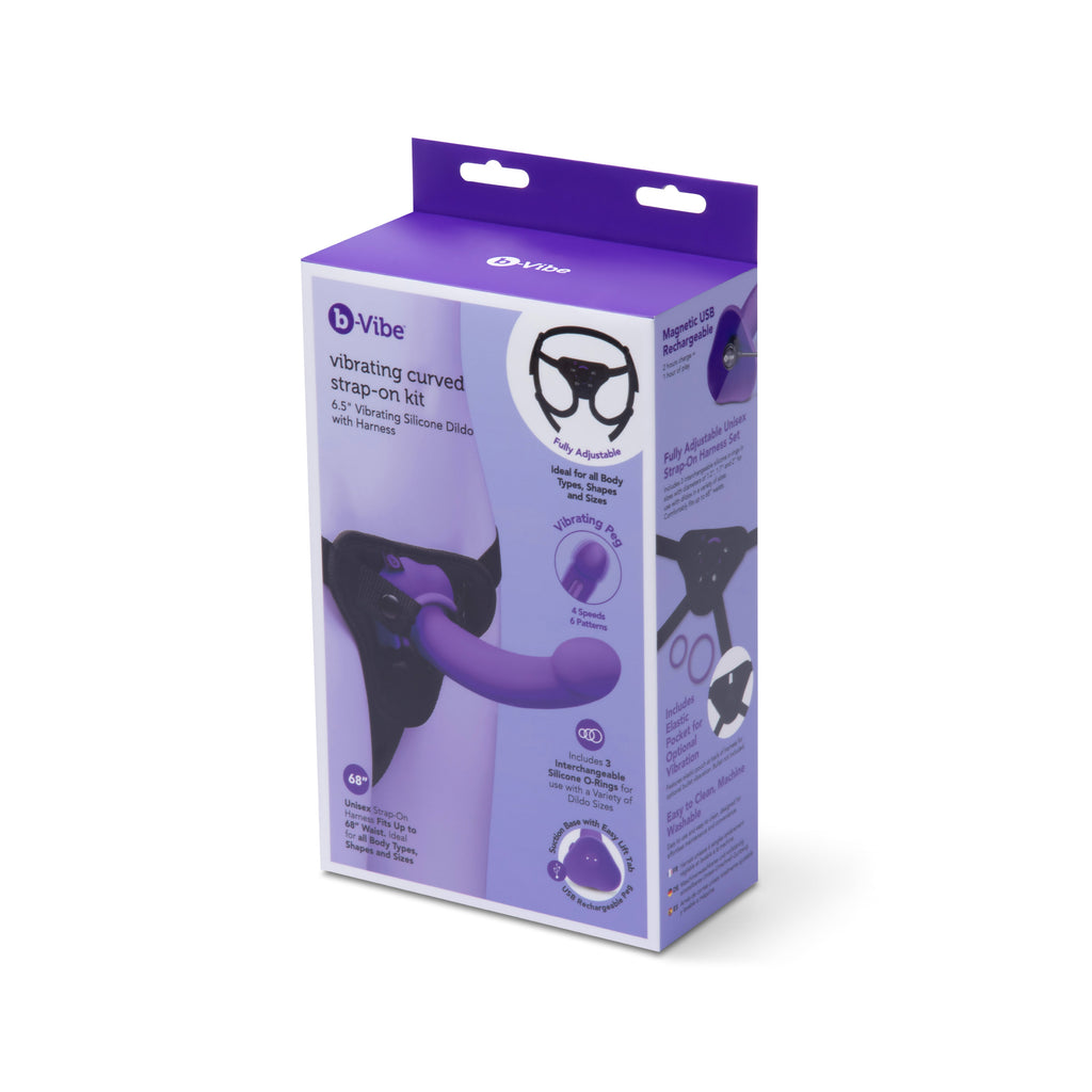 VIBRATING CURVED STRAP-ON KIT