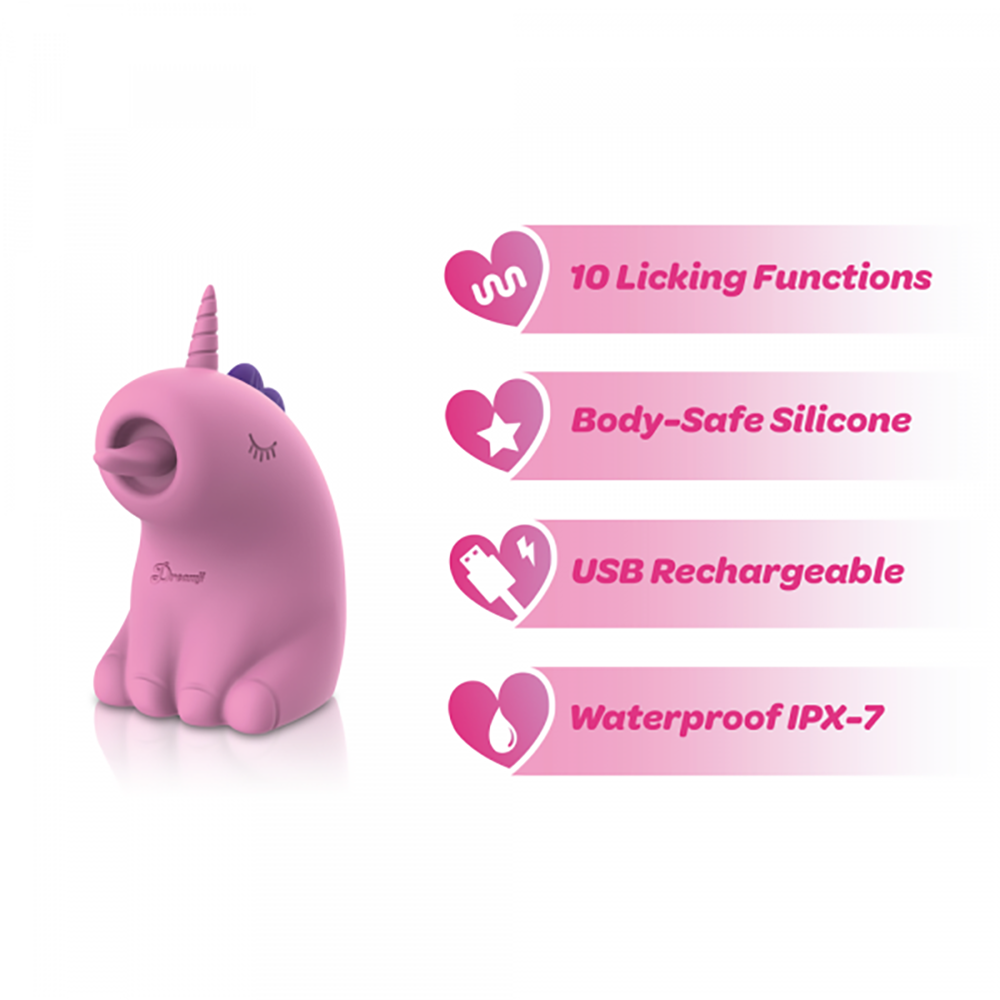Dreamii Licks Licking Unicorn Stimulator - Mystical Pink