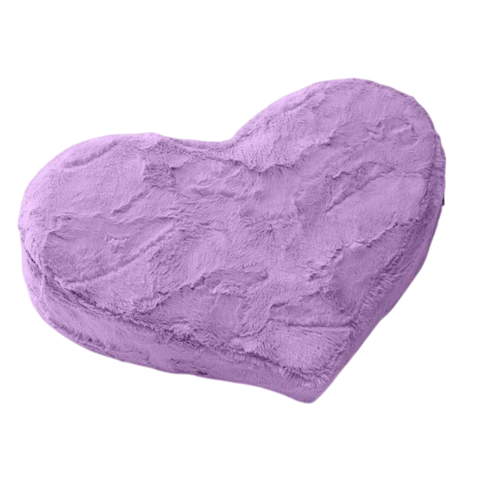 Heart Wedge Faux Fur, Purple