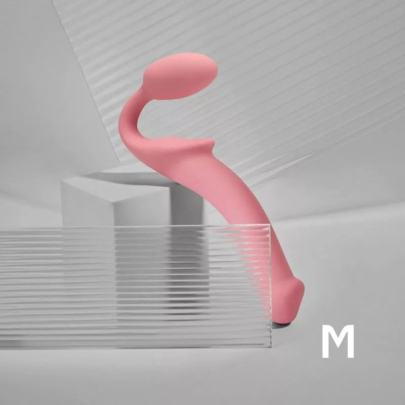 SEMI-REALISTIC BENDABLE STRAP-ON PINK - M