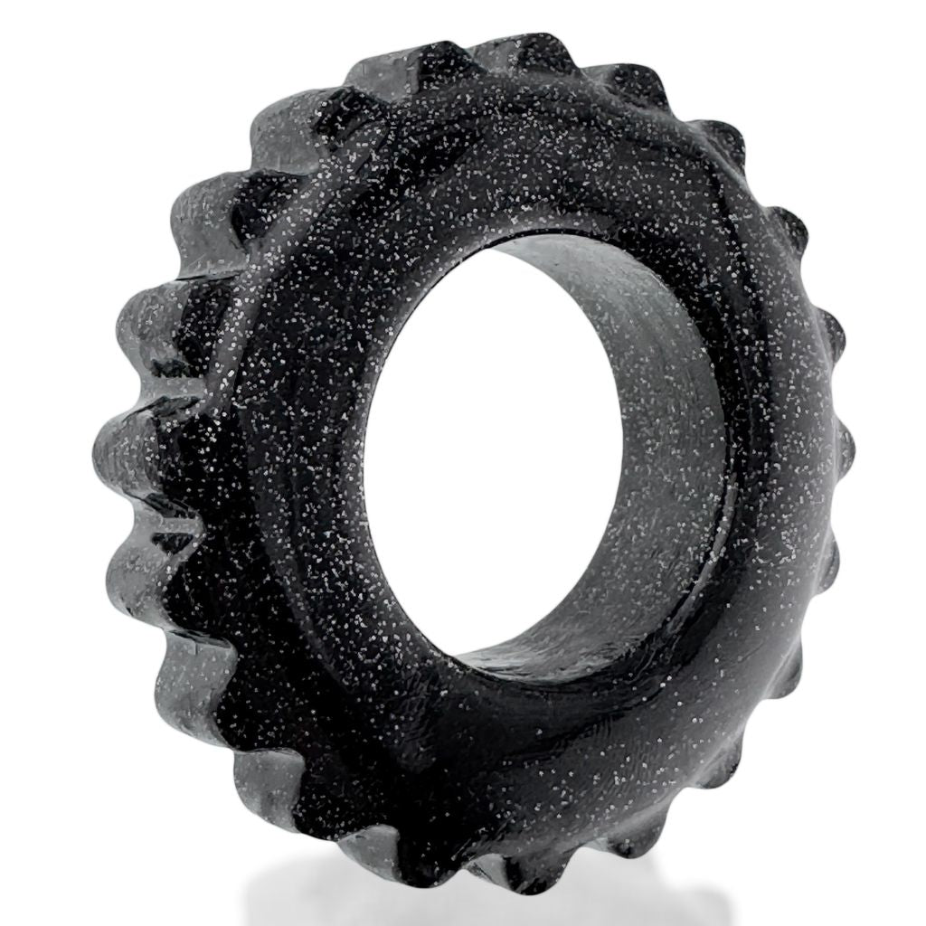 Plushy Single Ring Black Mica