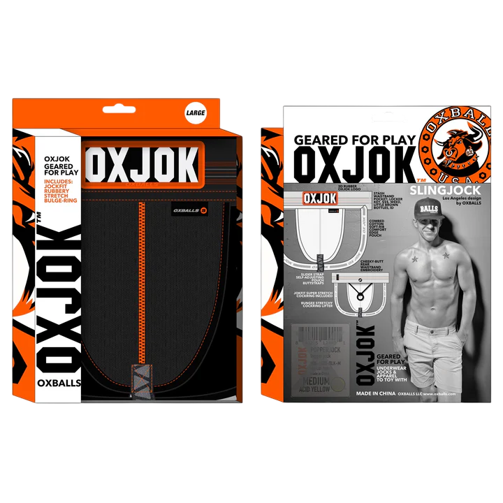 SLINGJOCK, upthrust slider-strap jock, BLACK IRON, SMALL