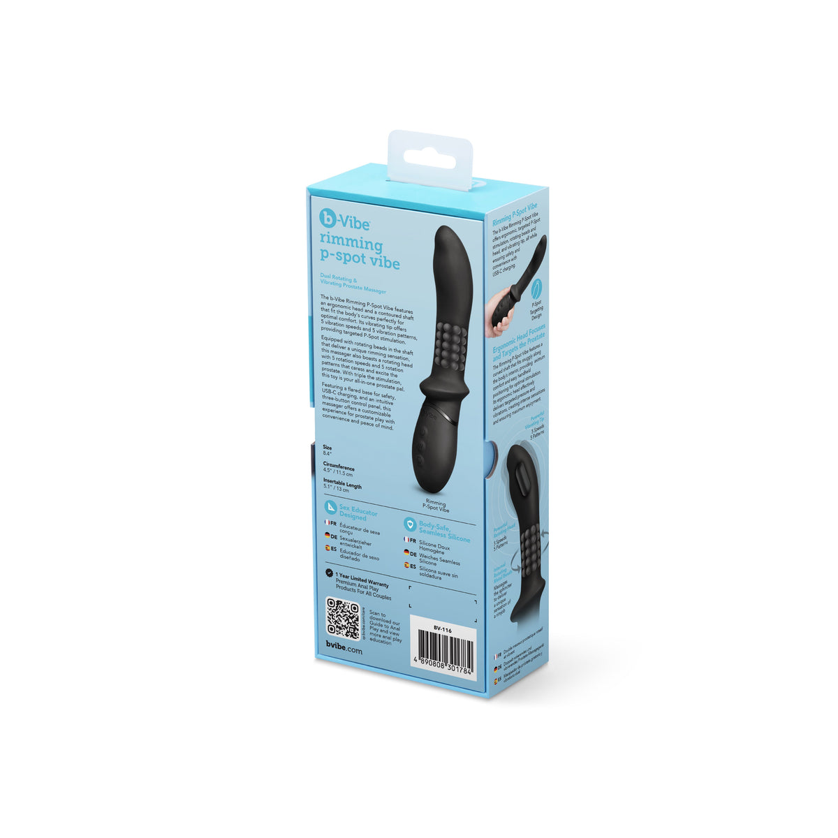 RIMMING P-SPOT VIBE Dual rotating & vibrating prostate massager