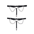 Chain Lace Garters - Black