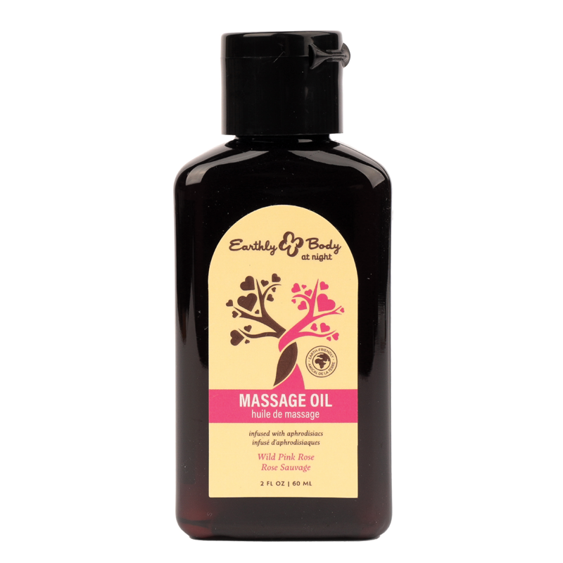 Hemp Seed at Night Massage Oil Aphrodisiac Collection Wild Pink Rose 2oz / 60ml