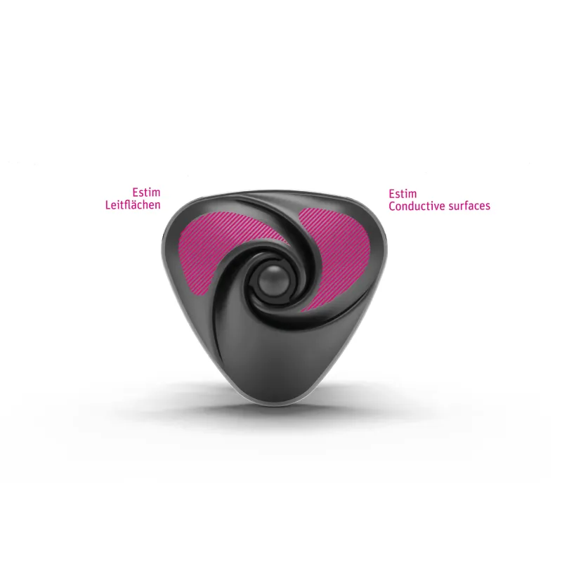 Mystim Heart's Desire eStim layonvibrator, Black