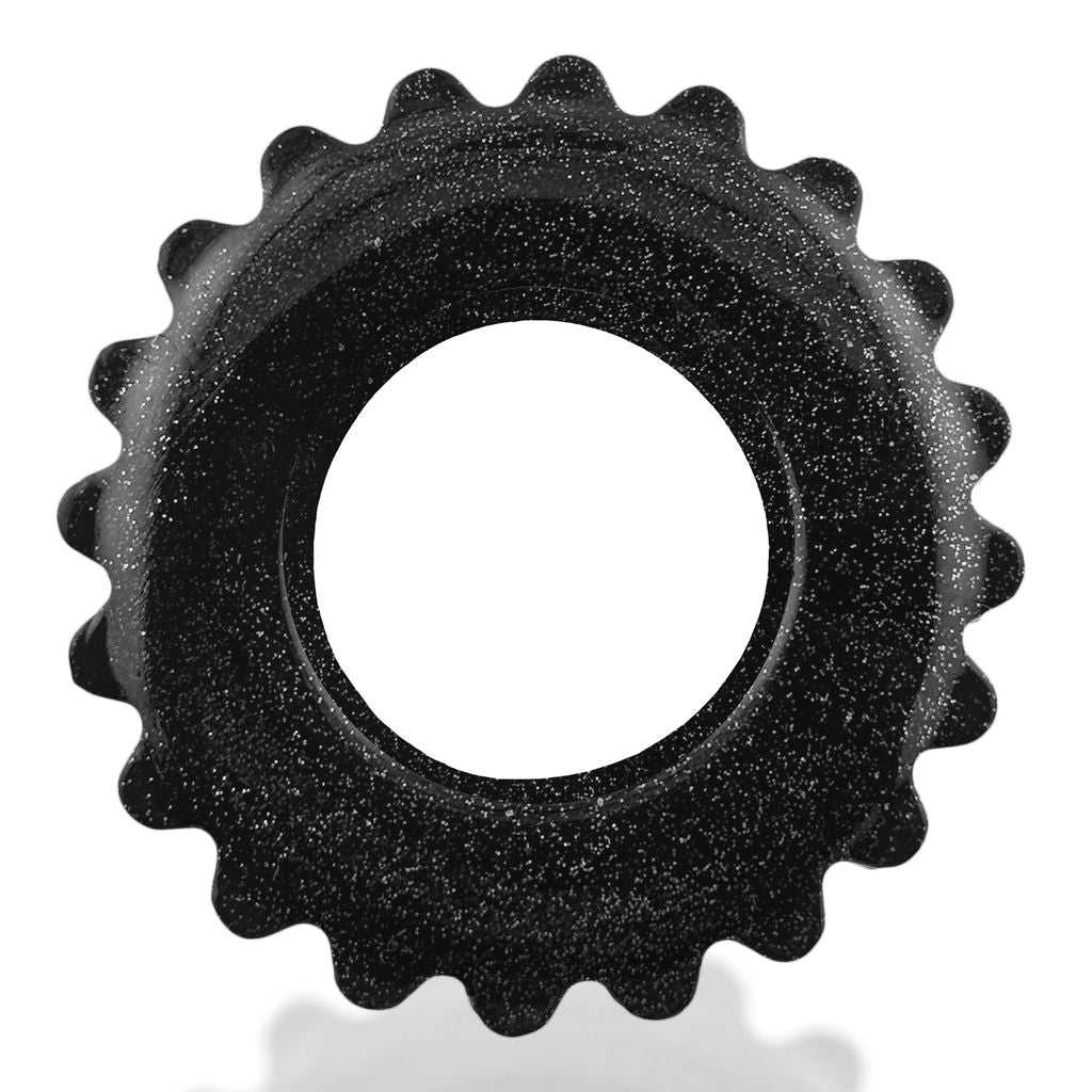 Plushy Single Ring Black Mica