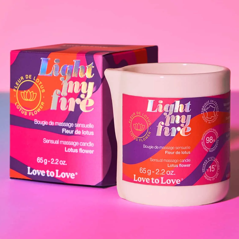 LIGHT MY FIRE - MASSAGE CANDLE - LOTUS FLOWER 65G / 2.2OZ.