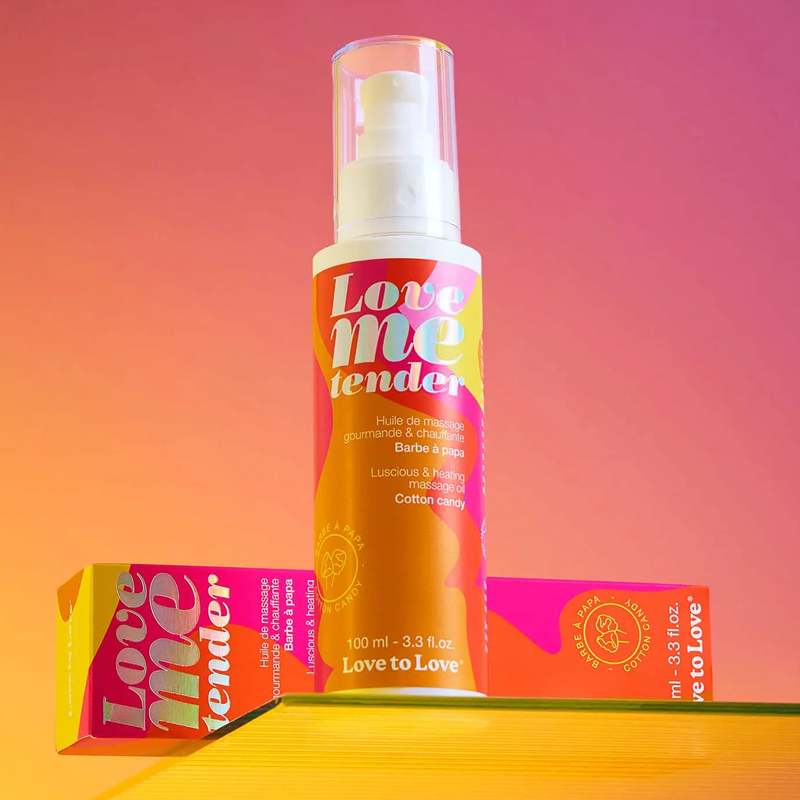 LOVE ME TENDER - MASSAGE OIL - COTTON CANDY 100ML / 3.3FL.OZ.
