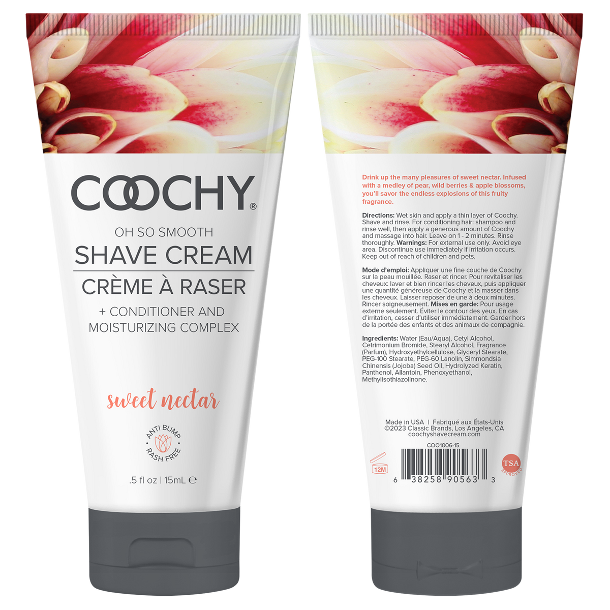 Coochy Shave Cream - SWEET NECTAR tube .5oz | 15mL