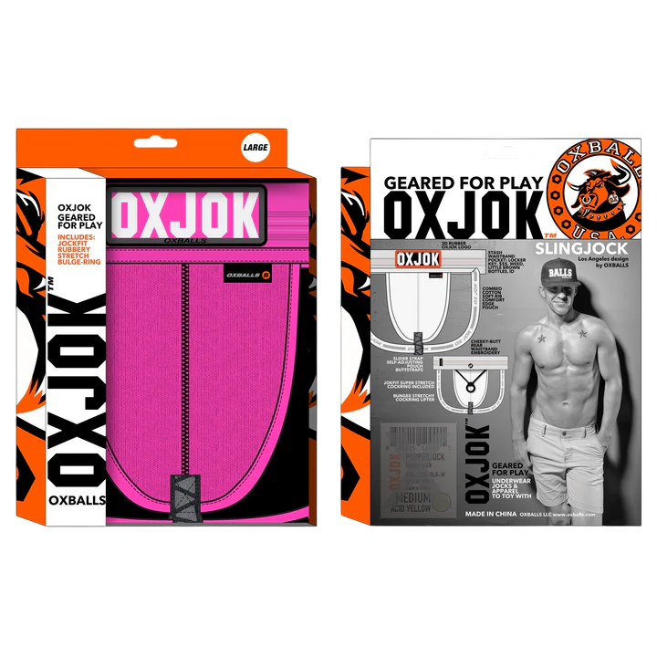 SLINGJOCK, upthrust slider-strap jock, PINK SKY, X-LARGE