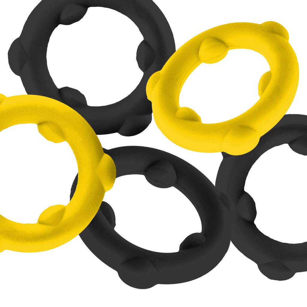Gearheads 5-Pack Spinner Rings Yellow/Black