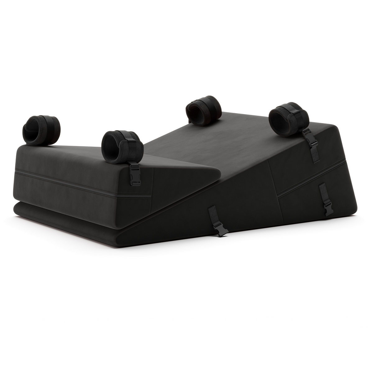 Bondage Wedge Ramp Combo 24 w/Cuffs - Décor Velvet, Black