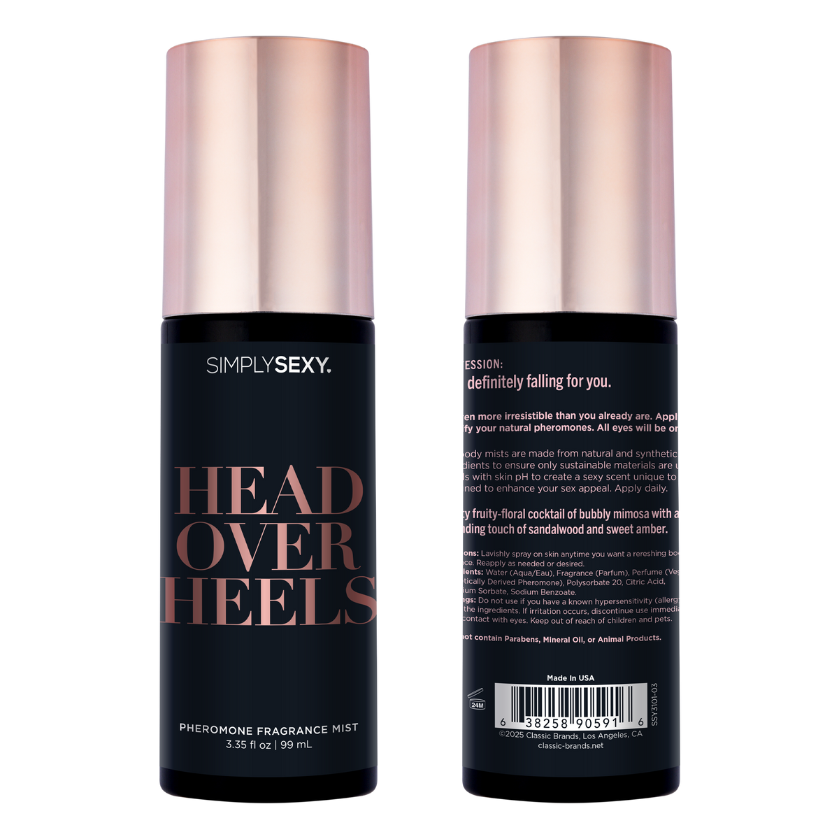 SIMPLY SEXY PHEROMONE BODY MIST - HEAD OVER HEELS - 3.35 floz | 99mL