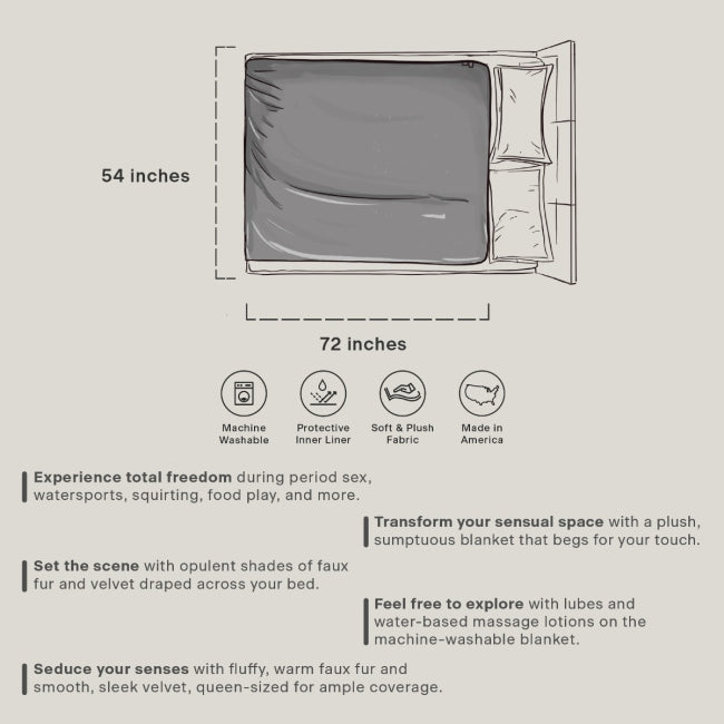 Fasinator Throw - Regular size - Faux Fur  Grey & Black