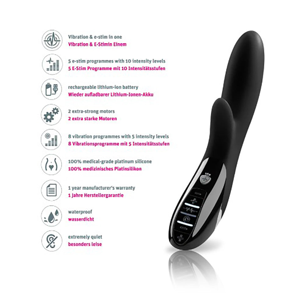 Mystim Daring Danny eStim Vibrator, Black Edition