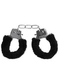 Shots Toys Pleasure Furry Handcuffs Black